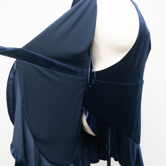 Lauren Ralph Lauren. Puff Sleeve Velvet  Wrap Dress. - Picture 7 of 14